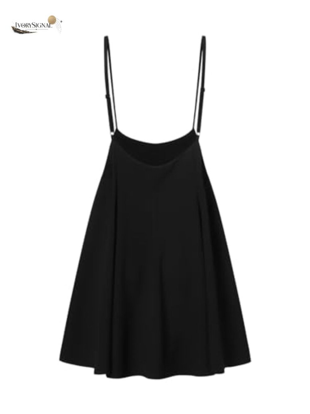High Waist Flared Skater Skirt with Adjustable Straps